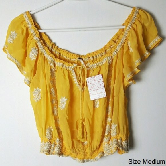Free People Sunshine Paisley Park Peasant top - Picture 4 of 10